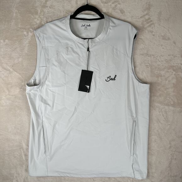 Bad Birdie Other - NWT Bad Birdie 1/4 Zip LW Golf Vest Glacier Gray Sleeveless Men's Size Large